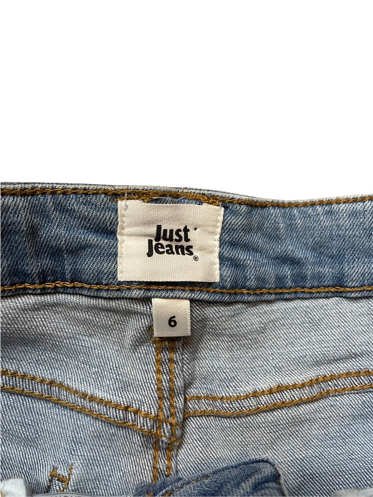 Just Jeans Womens Denim Shorts Size 6 Blue Relaxed Mid Rise Mid Length