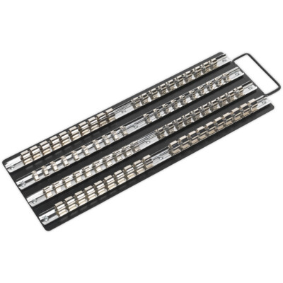 SCHWARZ 1/4'' 3/8'' & 1/2'' Vierkant Bithalter Tablett - Halteschiene Bar Aufbewahrung