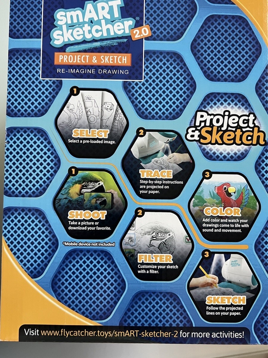 Projecteur De Dessin Pour Le Traçage, Projecteur D'art Intelligent Portable, Lampe Pour Dessin Et Croquis Avec Support, Pour Bureau, Toile/Mur, Peinture, USB/Smartphone, Télécommande(White,0.6m