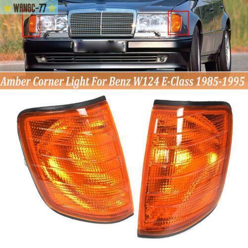 For 85-95 Mercedes Benz W124 E Class L+R Amber Corner Light Turn