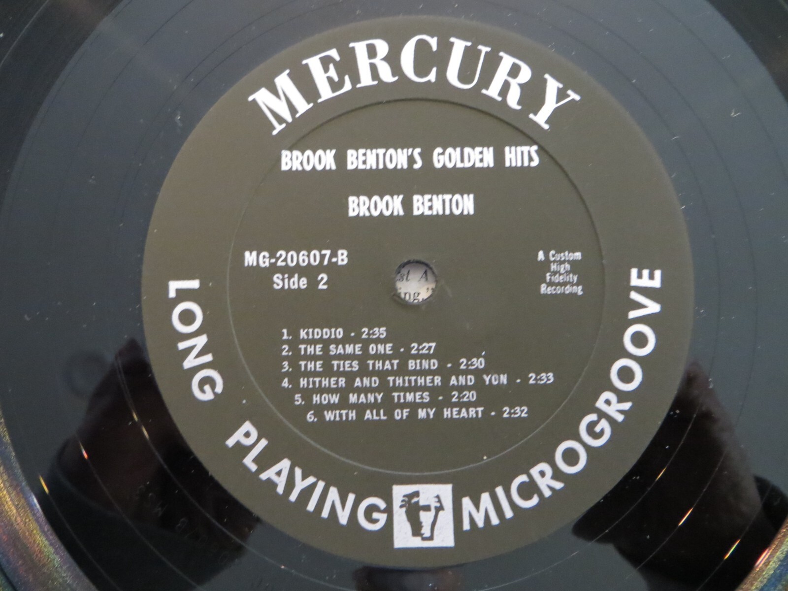 Brook Benton – Golden Hits - 1961 - Mercury MG 20607 Vinyl LP VG+/VG+ thumbnail 4