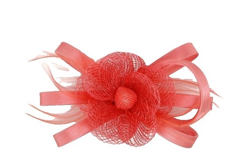 Vintage 1950s Modern Miss Pink White Floral Half Hat  display picture 1