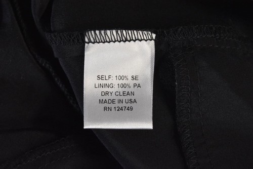 NUEVOS Pantalones de Mujer Mara Hoffman Talla 2 Negro Liso Seda Vestido Pantalones Nuevos con Etiquetas - Imagen 4 de 4