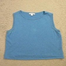 St. John Womens Santana Knit Tank Top FLAWS size Medium Wool Round Neck