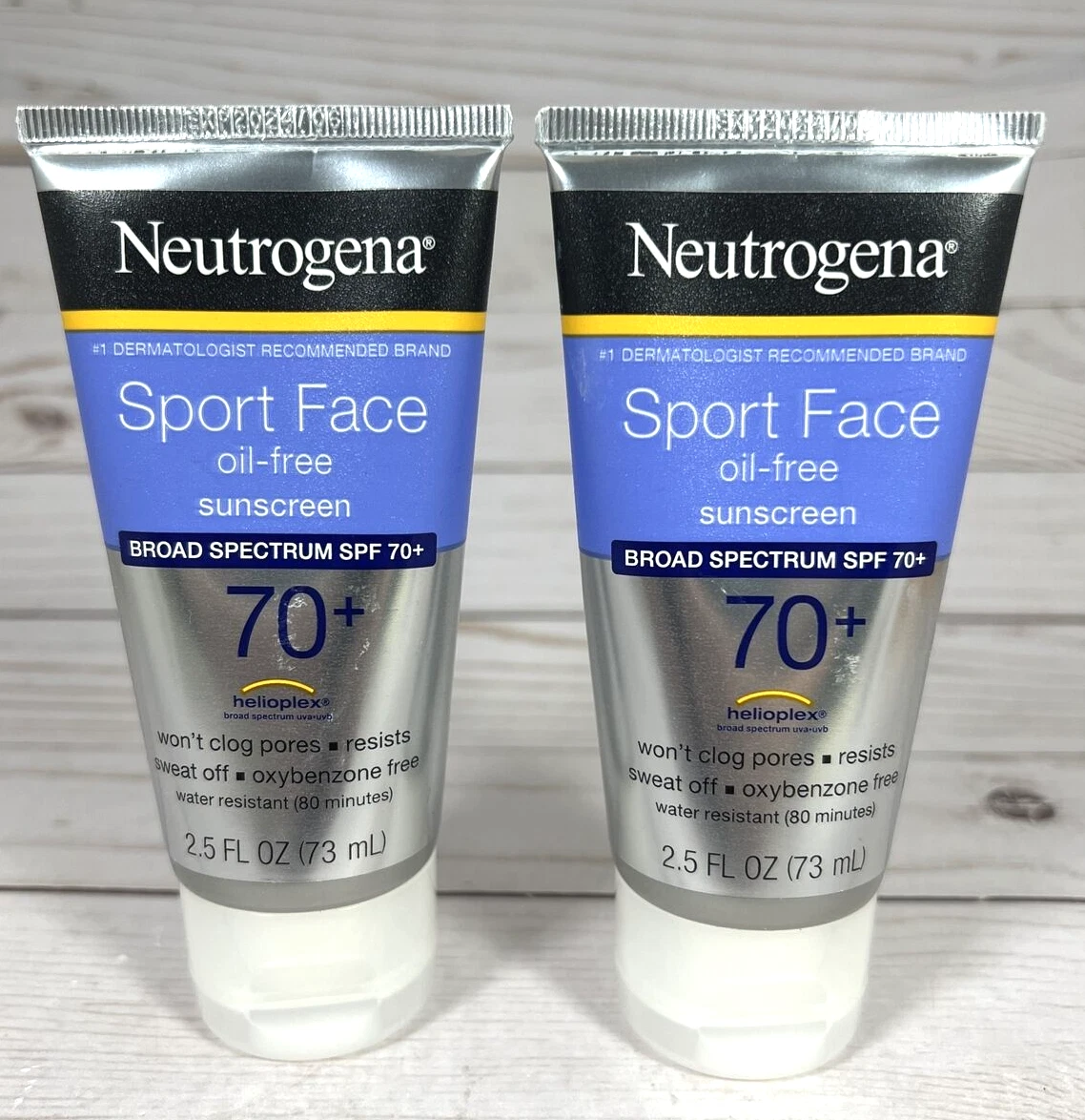 Neutrogena Sport Face Oil-Free SPF 70+ Sunscreen 2.5oz (Lot of 2) BB: 6/2024 | eBay
