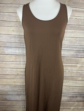 Michael Kors Size 8 NWT Made in Italy Dress Brown Slinky Liquid Knit Maxi Long