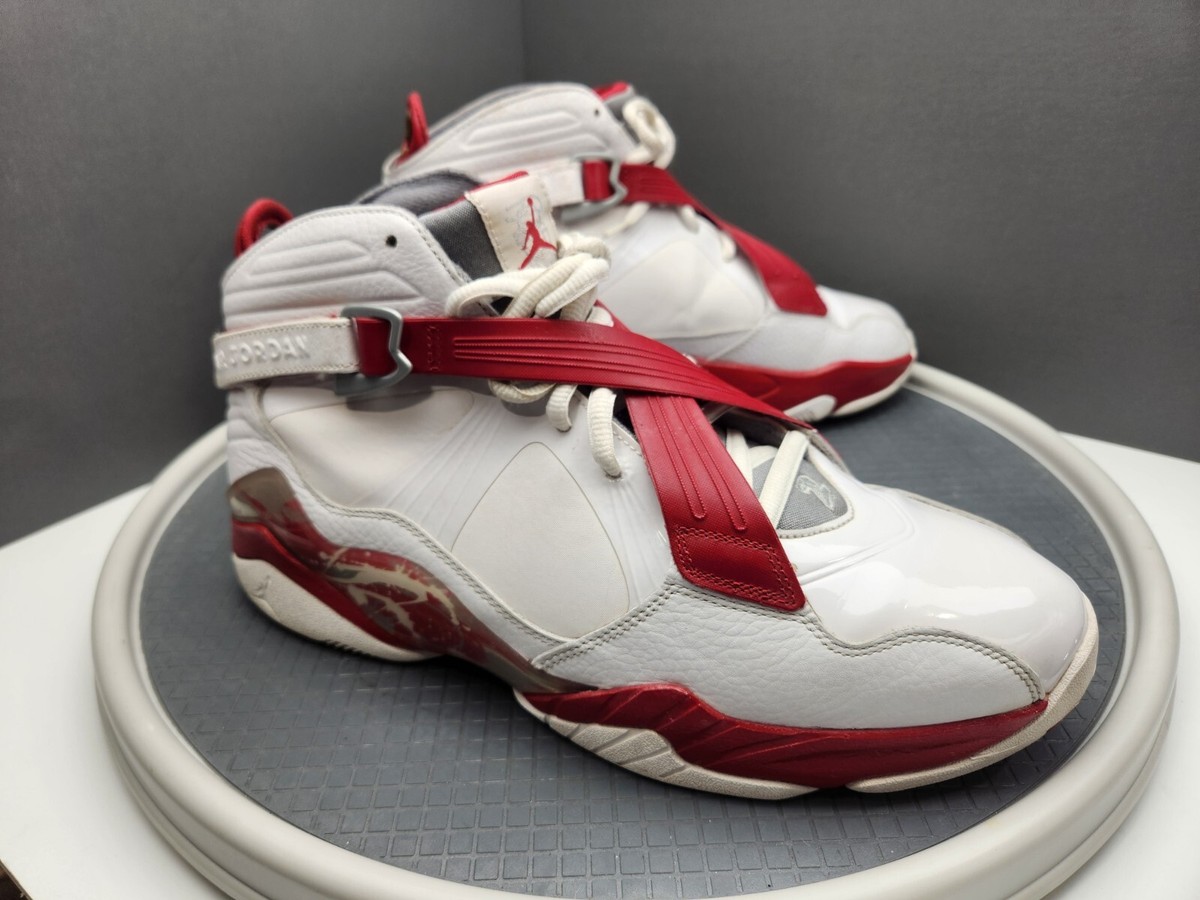 Nike Air Jordan 8.0 Retro Low Men\'s White Red 467807-101 Sneakers size 11.5 Size 11.5 - Air Jordan 8.0 White Red for sale online | eBay main image 4