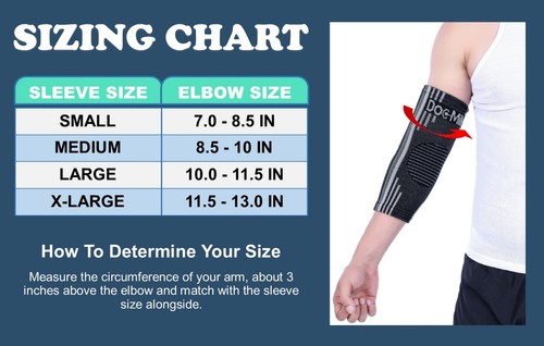 Doc Miller Elbow Compression Brace Sleeve Arm & Elbow Support Pain Relief GRAY - Picture 2 of 7