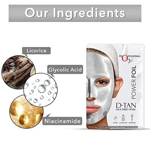 O3+ Power Foil D-Tan Face sheet Mask for Oil Control &Acne For men / Women - 20g - Image 4 of 4