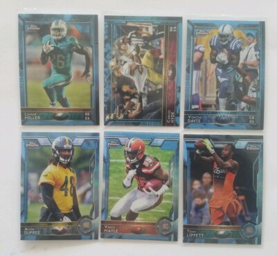 2015 TOPPS CHROME FB VETERAN & ROOKIE BLUE WAVE REFRACTOR, COMPLETE YOUR SET