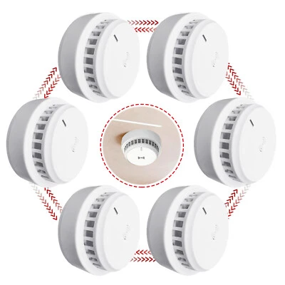 NOTIFIER 1~10x Rauchmelder Feuermelder Rauchwarnmelder mit Batterien Feuerwarnung Alarm