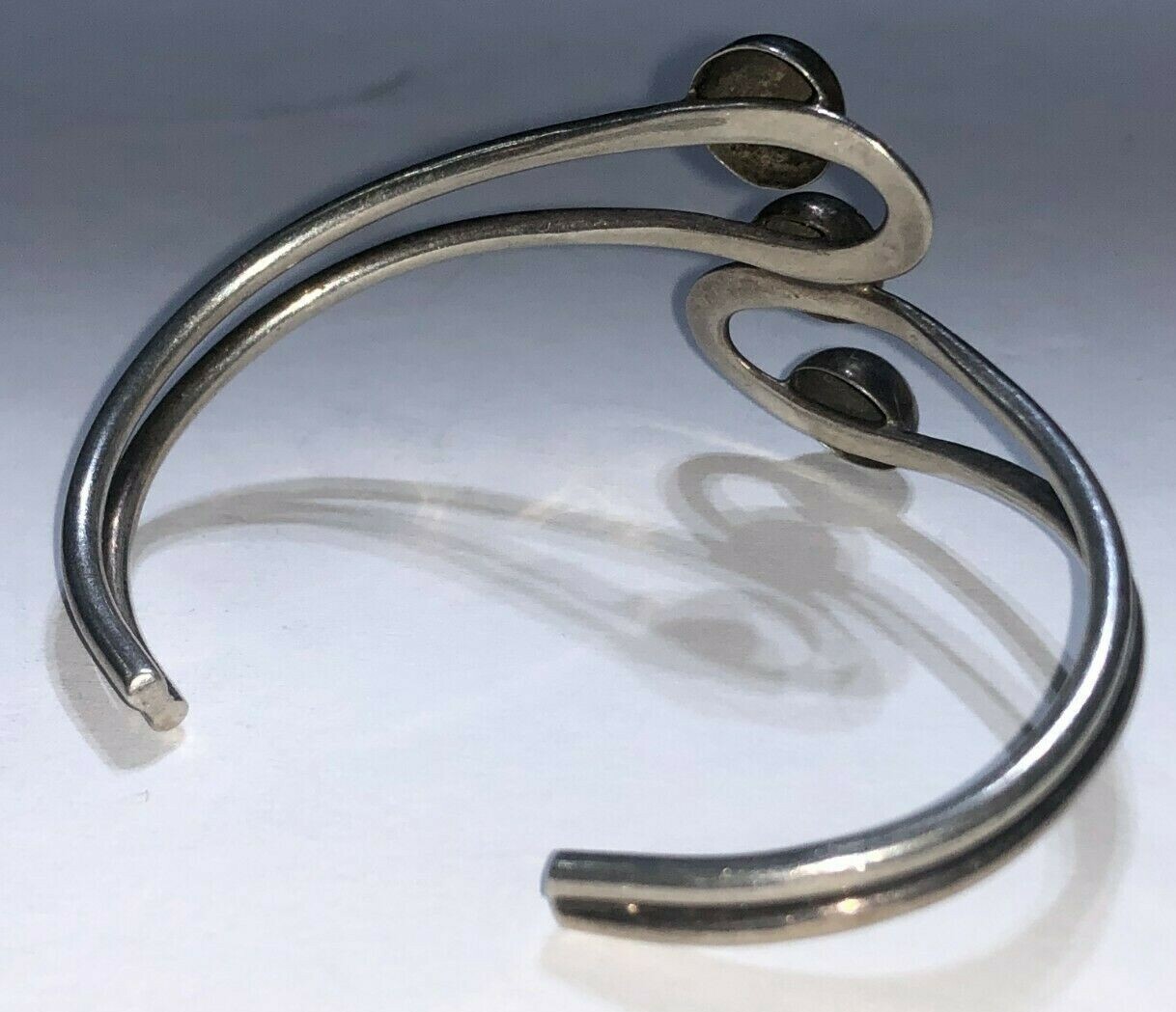 3 Circle Wrap Around Design Signed Adjustable Cuf… - image 6