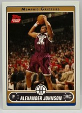 06-07 Topps Alexander Johnson Rookie Card (Memphis Grizzlies) #219