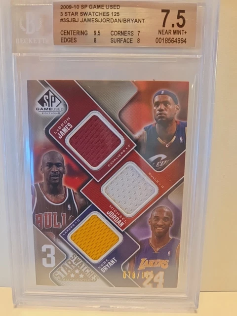 2009-10 SP Game Used - 3 Star Swatches James, Bryant, Jordan #3S-JBJ /299 (MEM)
