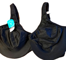 NEW Bali Women  s 36G Bra Minimizer Underwire Style DF3385 Black NWT