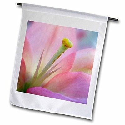3dRose fl_15439_1 Pink Lily Garden Flag 12 by 18-Inch