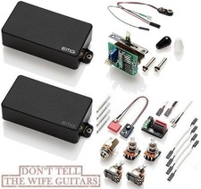 EMG 81  60 Black Active Humbucker Set Short Shaft Pots 3 Pos Strat Switch