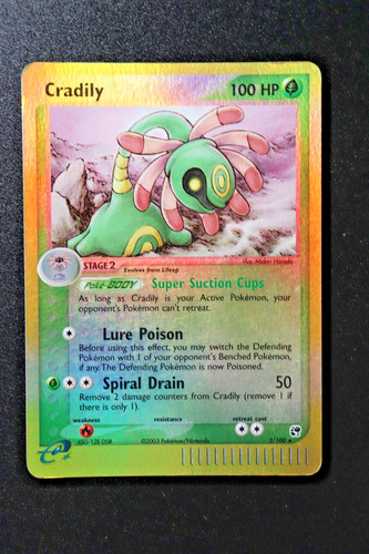 Pokemon Card - Cradily 3/100 Sandstorm Holo Rare Ungraded LP