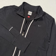 Nike Jacket Youth 10-12 Medium Black Full Zip Running NikeFIT Dry Reflective