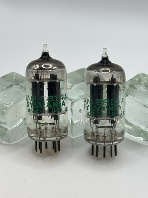 Pair Tested Sylvania JAN 5814A / LONG PLATE / O GETTER