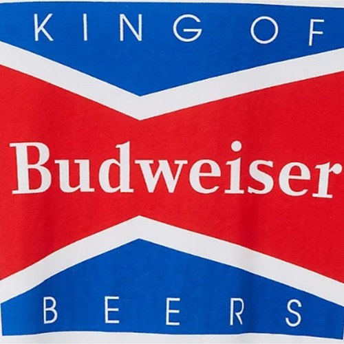 CAMISETA TÓRRIDA TOP MUJER 2X BUDWEISER CORTE CLÁSICO KING OF BEERS GRÁFICA - Imagen 4 de 5