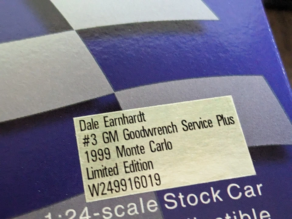 RARO 1:24 Dale Earnhardt #3 GM GOODWRENCH SERVICE PLUS 1999 LE DieCast NASCAR Foto 3 de 4