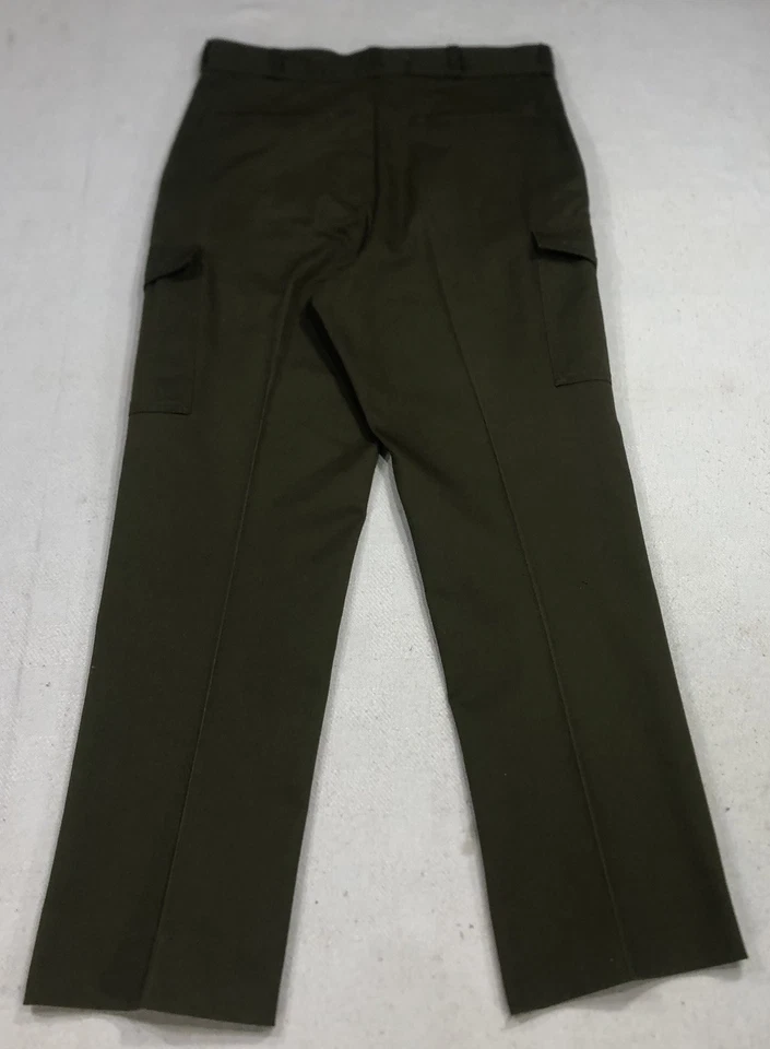 Vintage Boy Scouts Pants Mens 33 x 29 Green Cargo Official Uniform Cotton BSA - Image 2 of 4