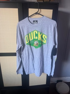 Mens Long sleeve gray Oregon Ducks Shirt size med