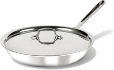 All-Clad D3 3-Ply Stainless Steel Fry Pan with Lid 10 Inch