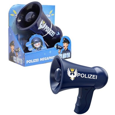 Megafon Polizei mit Sound und echter Sprechfunktion Kinder Echtes Megafon Sirene