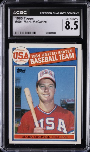 1985 TOPPS #401 MARK MCGWIRE CGC 8.5