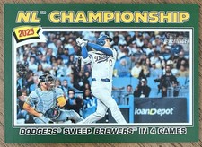 2026 Topps Heritage ~ NL Championship Dodgers Sweep #277 ~ Green Border ~ Ohtani