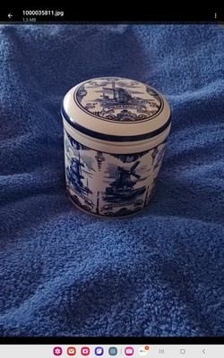 *** Dose mit Deckel Delft Blauw Handpainted Made in Holland Aufbewahrungsdose **