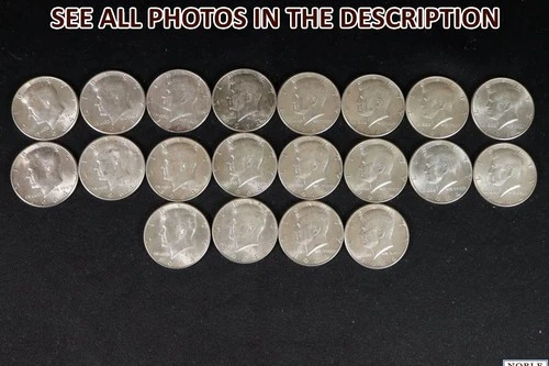 NobleSpirit Excellent $10 FV 20x 1964 90% Silver Kennedy Half Dollar BU Lot