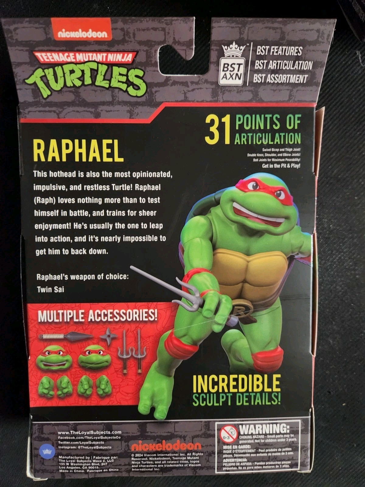 Teenage Mutant Ninja Turtles BST AXN Raphael Action Figure - TMNT