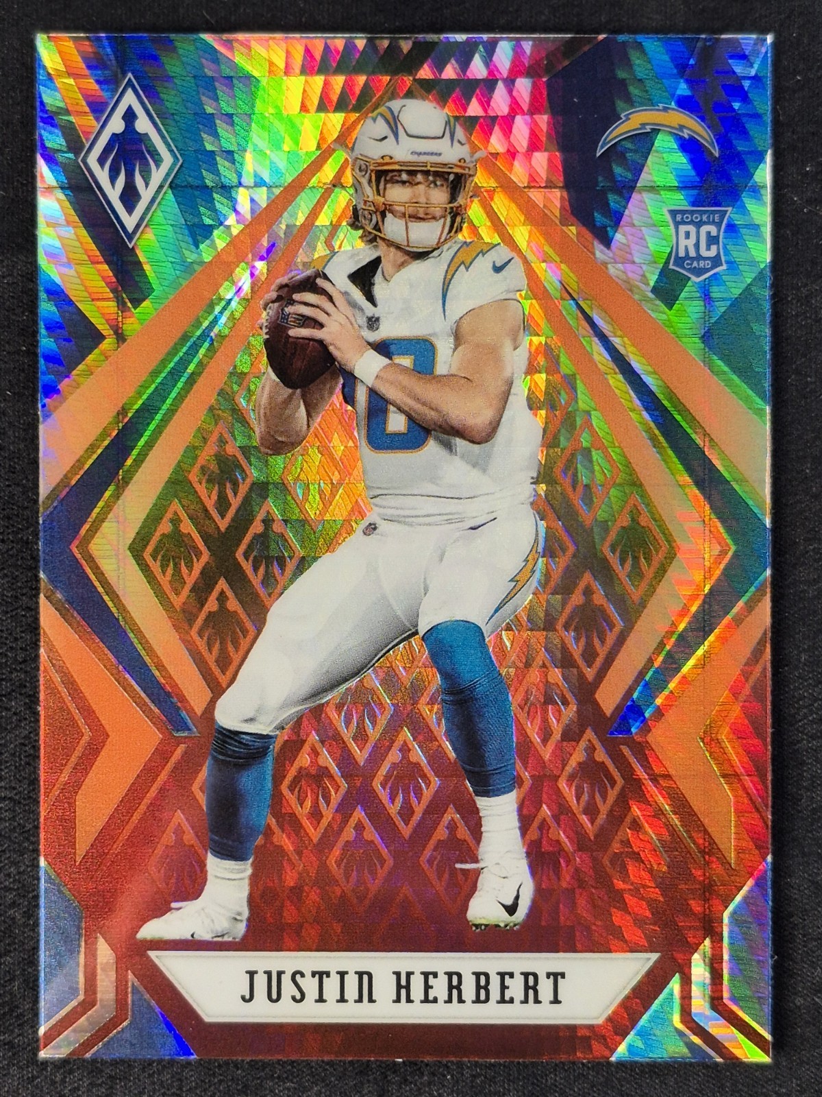 Justin Herbert ROOKIE 2020 Panini Phoenix Rookies #103 Fire Burst (RC)