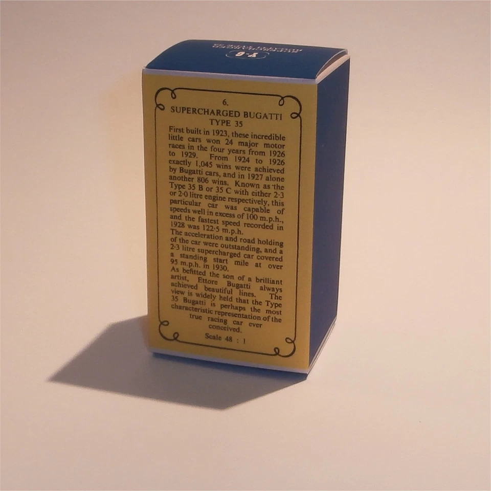 Matchbox Lesney Yesteryear 6 b 1926 Type 35 Bugatti D1 Style Repro Box - Image 2 of 4