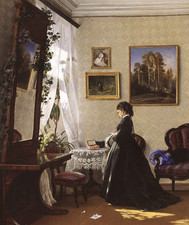 Ivan Shishkin In Front of the Mirror Giclee Canvas Print 8x10 Wall Art Home Deco