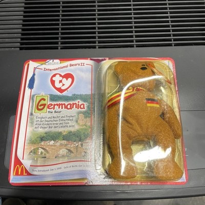 Ty Beanie Baby Germania Teenie Bear Retired McDonalds 1999 BRAND NEW
