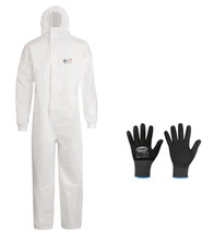 Einwegoverall Schutzanzug Schutzoverall Overall CAT3 Typ 5&6, CE, EN14126 Gr 3XL