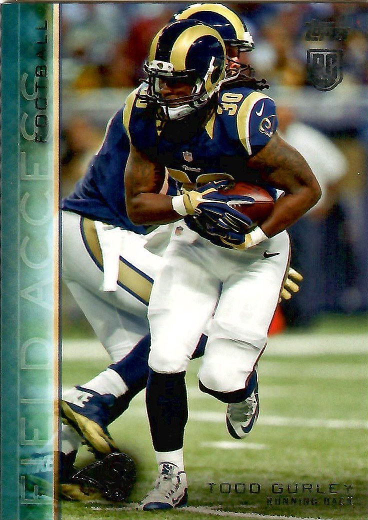 TODD GURLEY 2015 TOPPS FIELD ACCESS BLUE  ROOKIE #120 ST. LOUIS RAMS