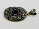 Bali Amethyst Gemstone Ornate Sterling Silver 925 Pendant  — photo 3
