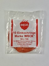Weck Jar 10 X 100mm Rubber Seals Rings. Models 739 740 741 742 743 744 745 748.