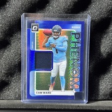 2025 Panini Donruss Optic - Rookie Phenoms Cam Ward #RPBH-JDA Blue Hyper Prizm