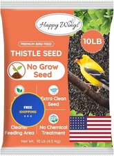 Happy Wings Nyjer/Thistle Seeds Wild Bird Food - 10 Pounds I No Grow Seed I Bird