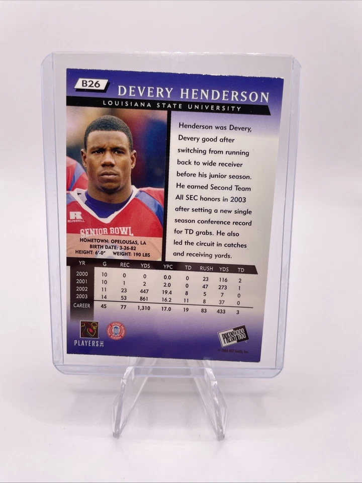 2004 Press Pass - Devery Henderson #26 (RC) - Image 2 of 2
