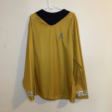 Star Trek Captain Kirk Gold Uniform Shirt Insignia 2009 Rubie s Costumes Mens XL