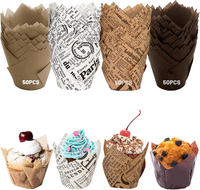 MuffinföRmchen Papier, 200 StüCk Cupcake Backbecher Muffinform Papier Muffins Pa