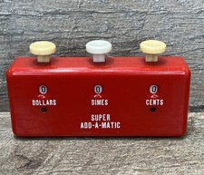 Vintage Super Add-A-Matic Money Counter Counts Dollar, Dime & Cents-Works GREAT!