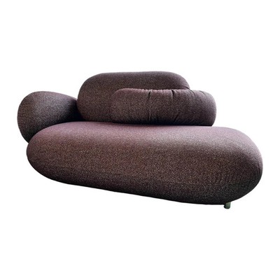 Leolux Chaiselongue Pulla Bezug Stoff 4 Mondo Viola 13 Füße Aluminium Poliert